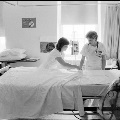 Preparing hospital bed