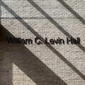 Slanting shadows on wall of Levin Hall