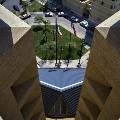 Looking down from the John Sealy Hospital
