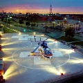 UTMB heliport at sunset
