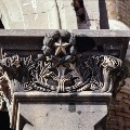 Ornamental bas-relief sculpture on column