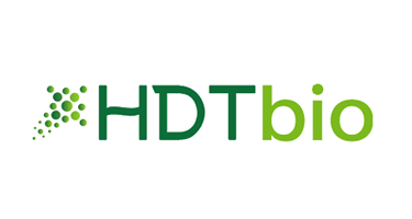 HDT Bio logo with green lettering and a dotted molecular-style icon.