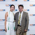 Alpha Omega Alpha Faculty Councilor, Bernard M. Karnath, MD, posing with newly inducted member