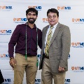 Alpha Omega Alpha Faculty Councilor, Bernard M. Karnath, MD, posing with newly inducted member