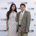 Alpha Omega Alpha Faculty Councilor, Bernard M. Karnath, MD, posing with newly inducted member