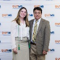 Alpha Omega Alpha Faculty Councilor, Bernard M. Karnath, MD, posing with newly inducted member