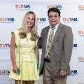 Alpha Omega Alpha Faculty Councilor, Bernard M. Karnath, MD, posing with newly inducted member