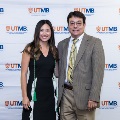Alpha Omega Alpha Faculty Councilor, Bernard M. Karnath, MD, posing with newly inducted member
