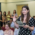 Alpha Omega Alpha Inductees reciting the Declaration of Geneva