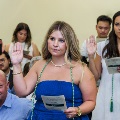 Alpha Omega Alpha Inductees reciting the Declaration of Geneva