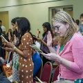 Alpha Omega Alpha Inductees reciting the Declaration of Geneva