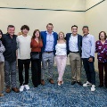 Alpha Omega Alpha Inductee posing with family