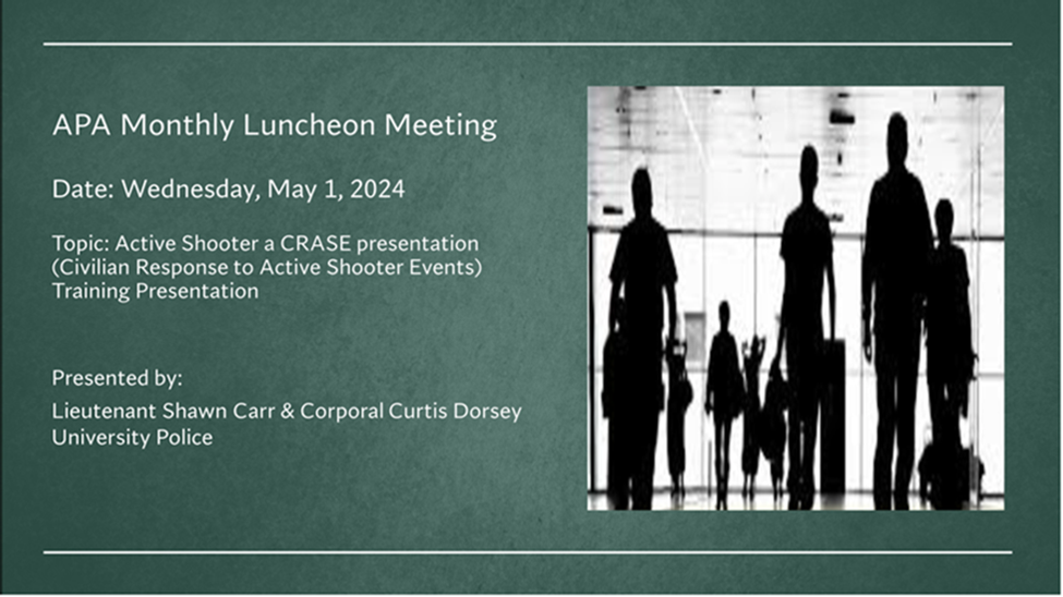 APA May 2024 Luncheon Flyer