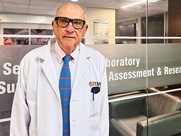 Dr. Townsend in front of LSTAR