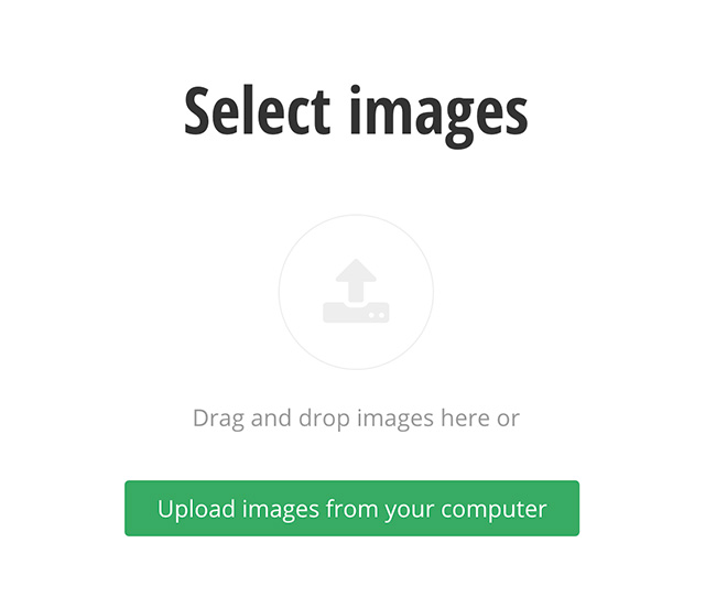 screenshot of image selection screen