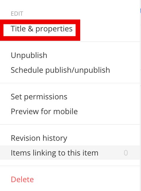 select titles and properties