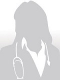 Gray silhouette illustration of a medical professional wearing a stethoscope against a light background