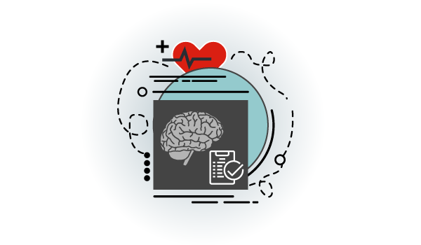 icon graphic depicting a brain, heart, and checklist