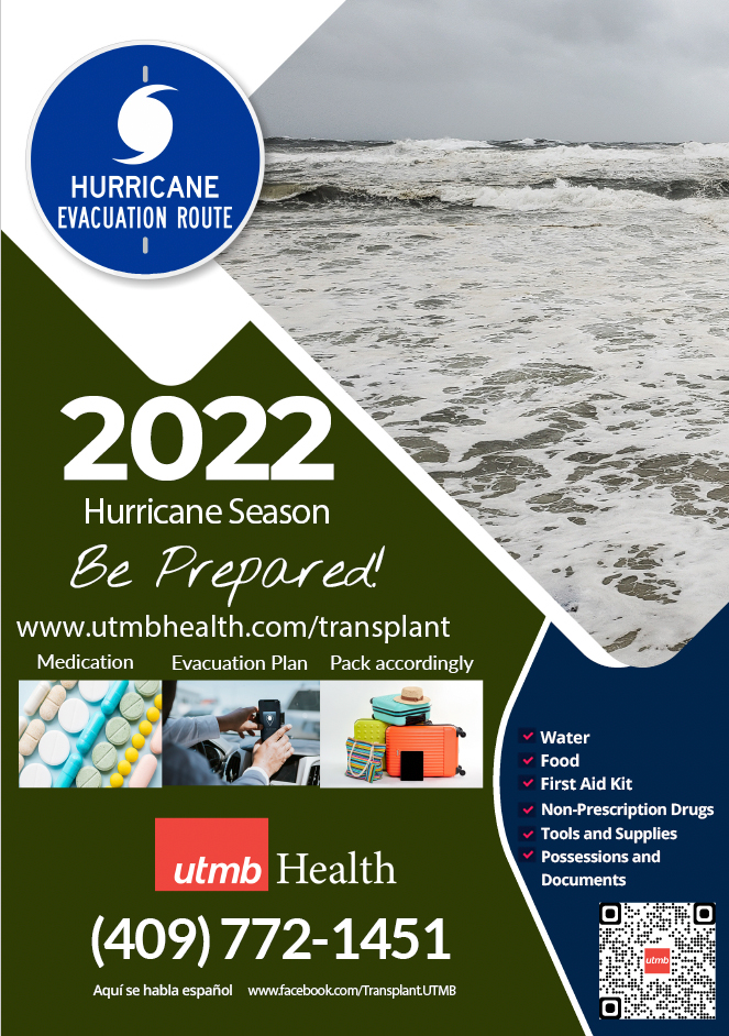 Transplant hurricane preparedness flyer
