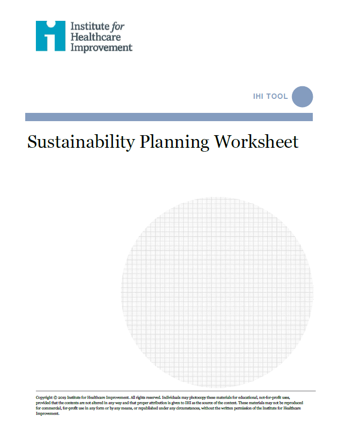 Thumbnail image for Sustainability Planning Worksheet
