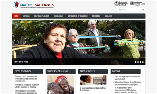 Healhy Older Adults, Aging and Health in the Americas Portal website
