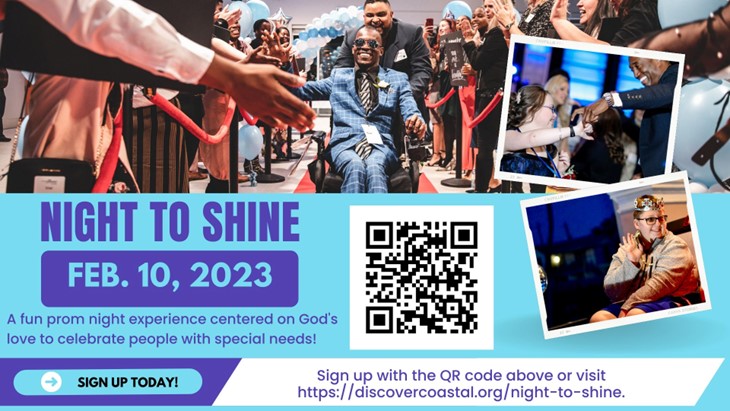 Night to Shine Flyer with QR code