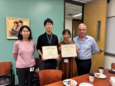 Midoro Horiuti Lab Photo Lab Photo with 4 people including Dr. Midoro Horiuti and Dr. Garafalo