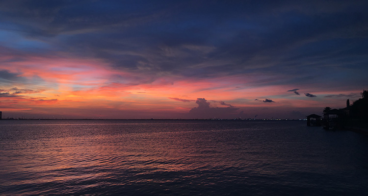 Sunset over Galveston Bay