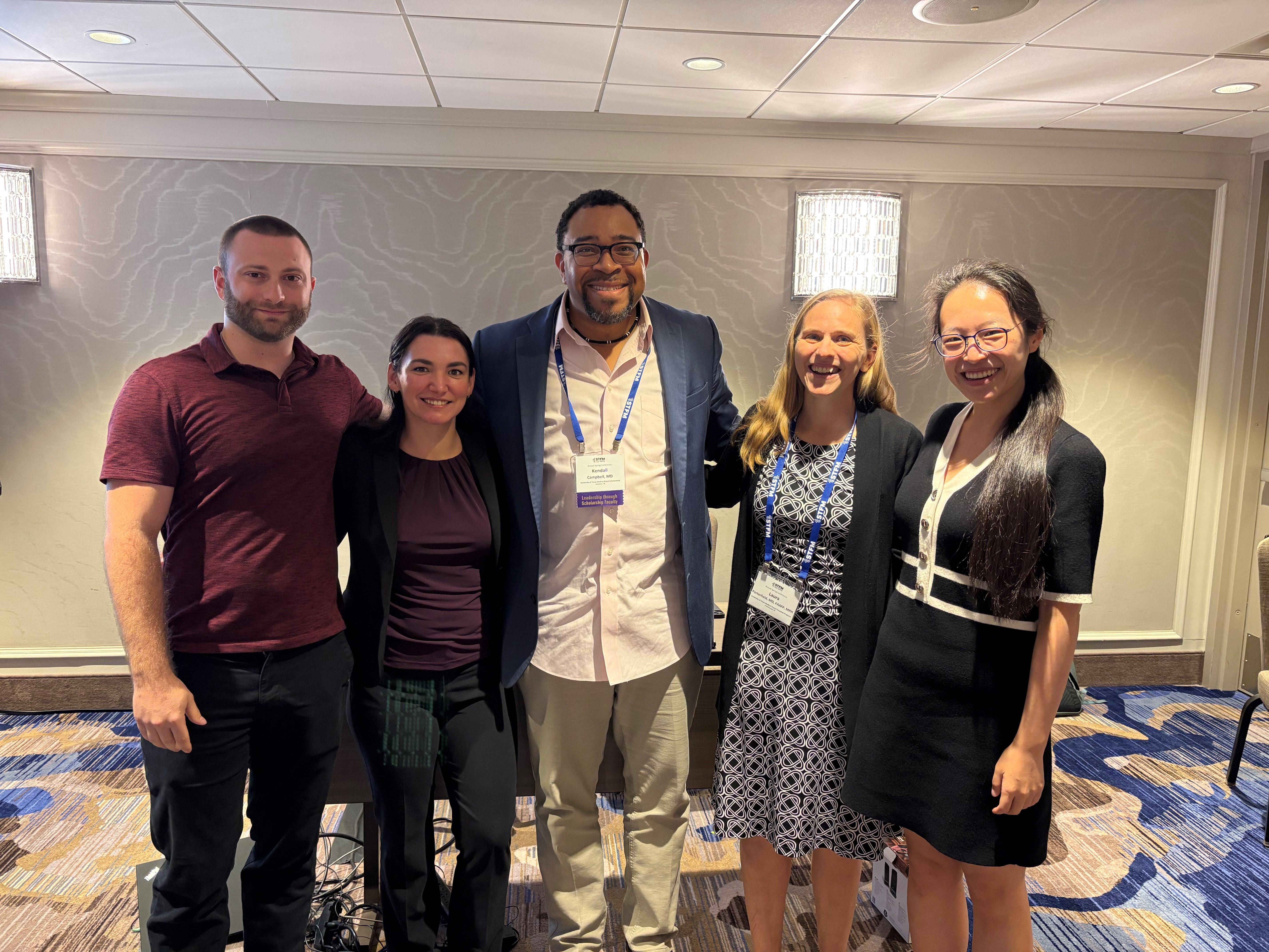 Drs. Chance Fisher, Alyssa Fisher, Kendall M Campbell, Laura Porterfield and Cathy Xie attending the STFM Annual Spring Conference