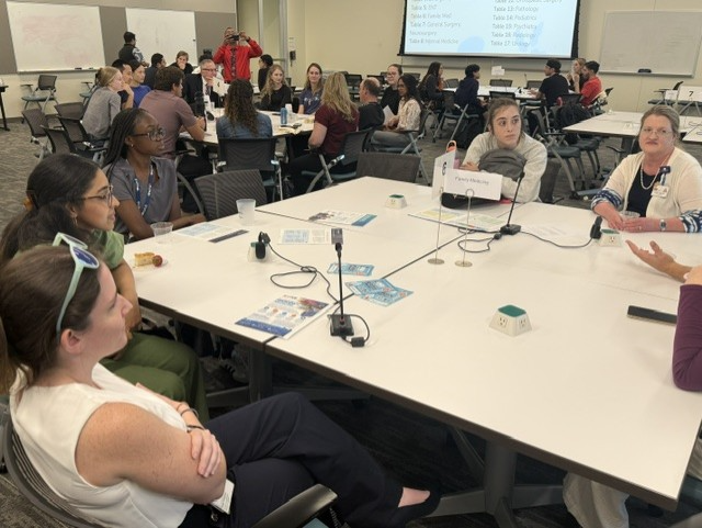 Photo of Dr. Raley at the Annual FIF Speed Dating Event for Medical Students
