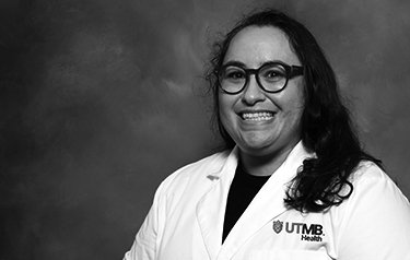 Black and White photo of Ashley Collazo, MD, MPH