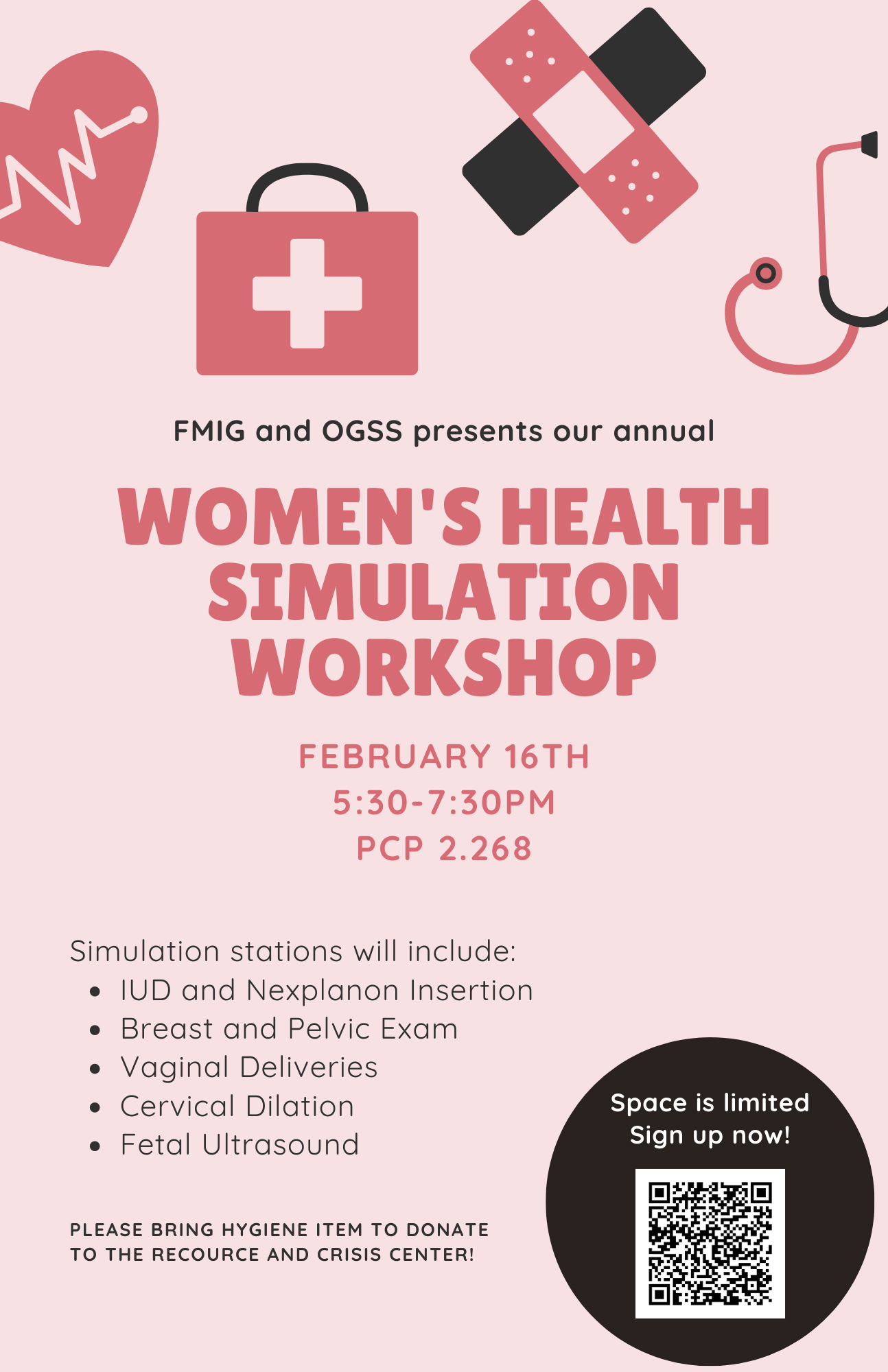 Flyer of Women's Health Simulation Workshop 2023
