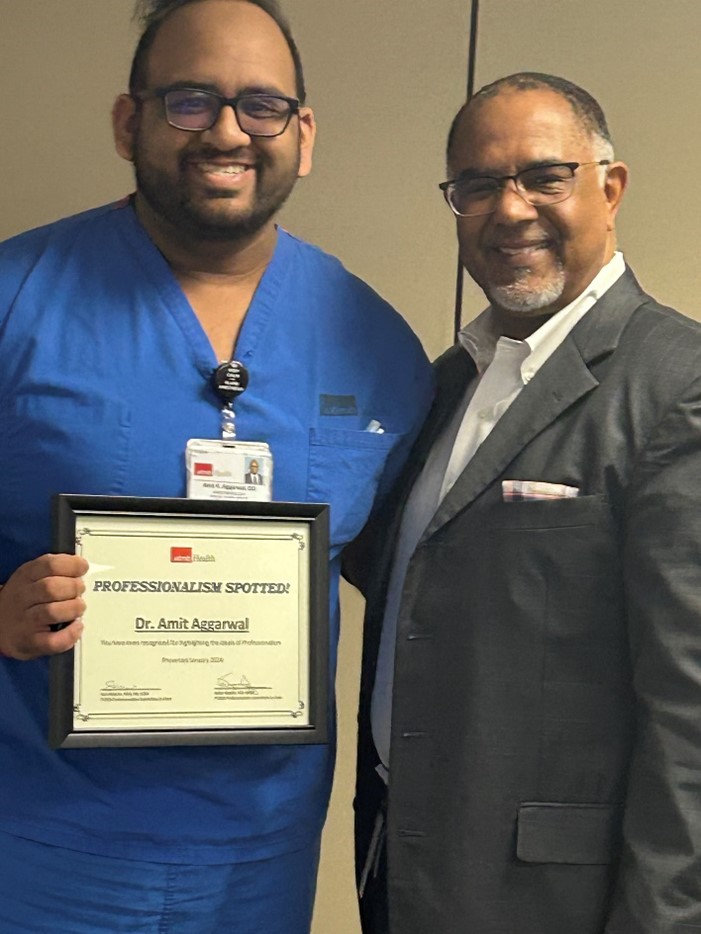 Dr. Amit Aggarwal received the recognition