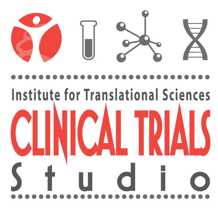 Graphic that says "Institute for Translational Sciences, Clinical Trials Studio"