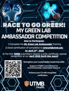 My Green Lab Ambassador Competition Flyer