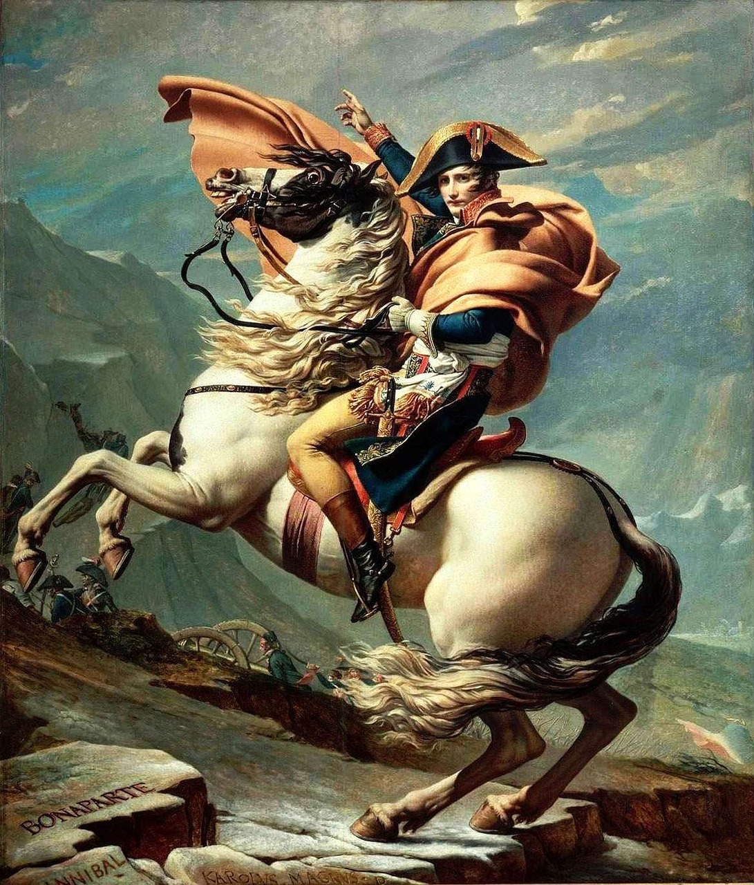 portrait of Napoleon on a horse