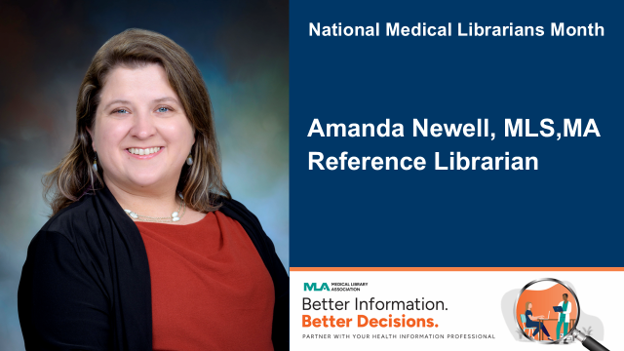 Head shot of Amanda Newell, Reference Librarian at Moody Medical Library