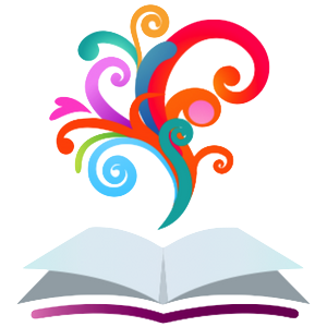 BrowZine logo with an open book with colorful swirls