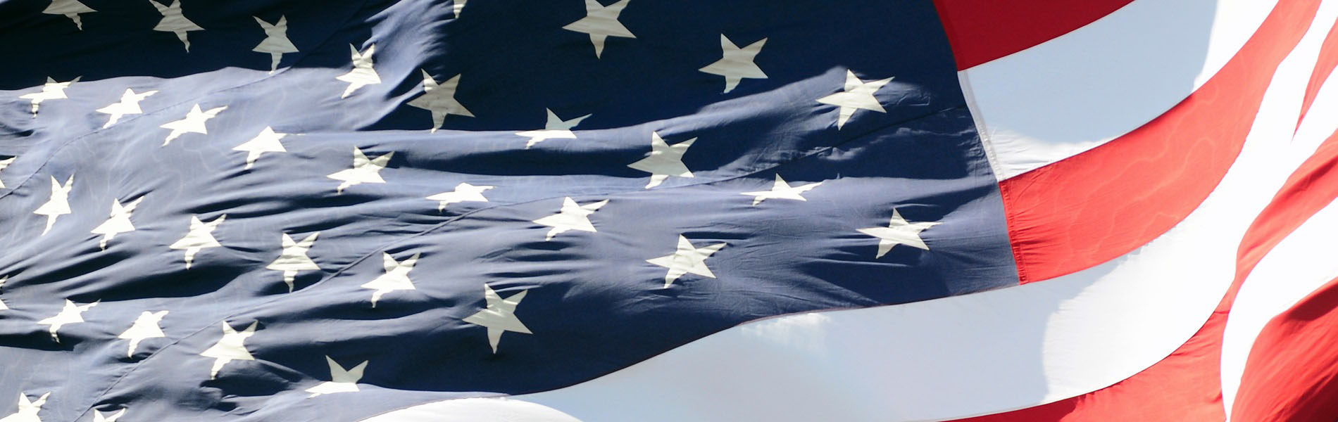 United States flag waving in the wind