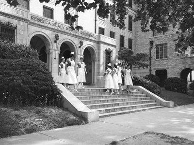 Historic image of group of nurses at UTMB.