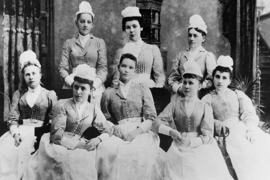 Group portrait of UTMB nurses in 1897