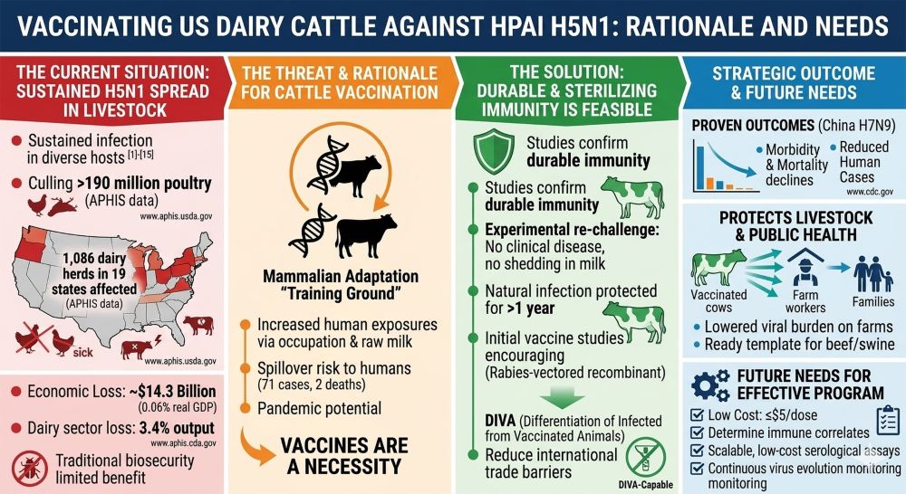 vaccinating US dairy cattle against HPAI H5N1: Rationale and needs