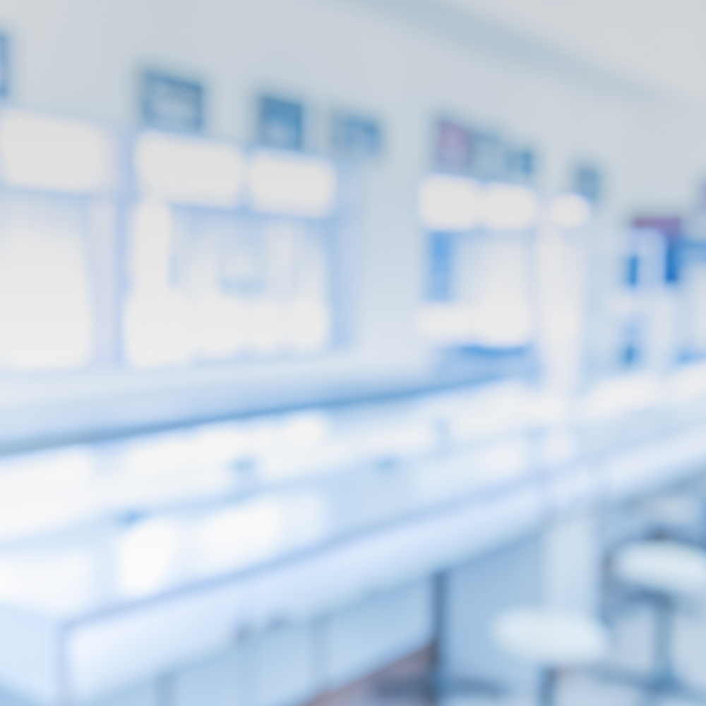 blurry view of the inside of a laboratory