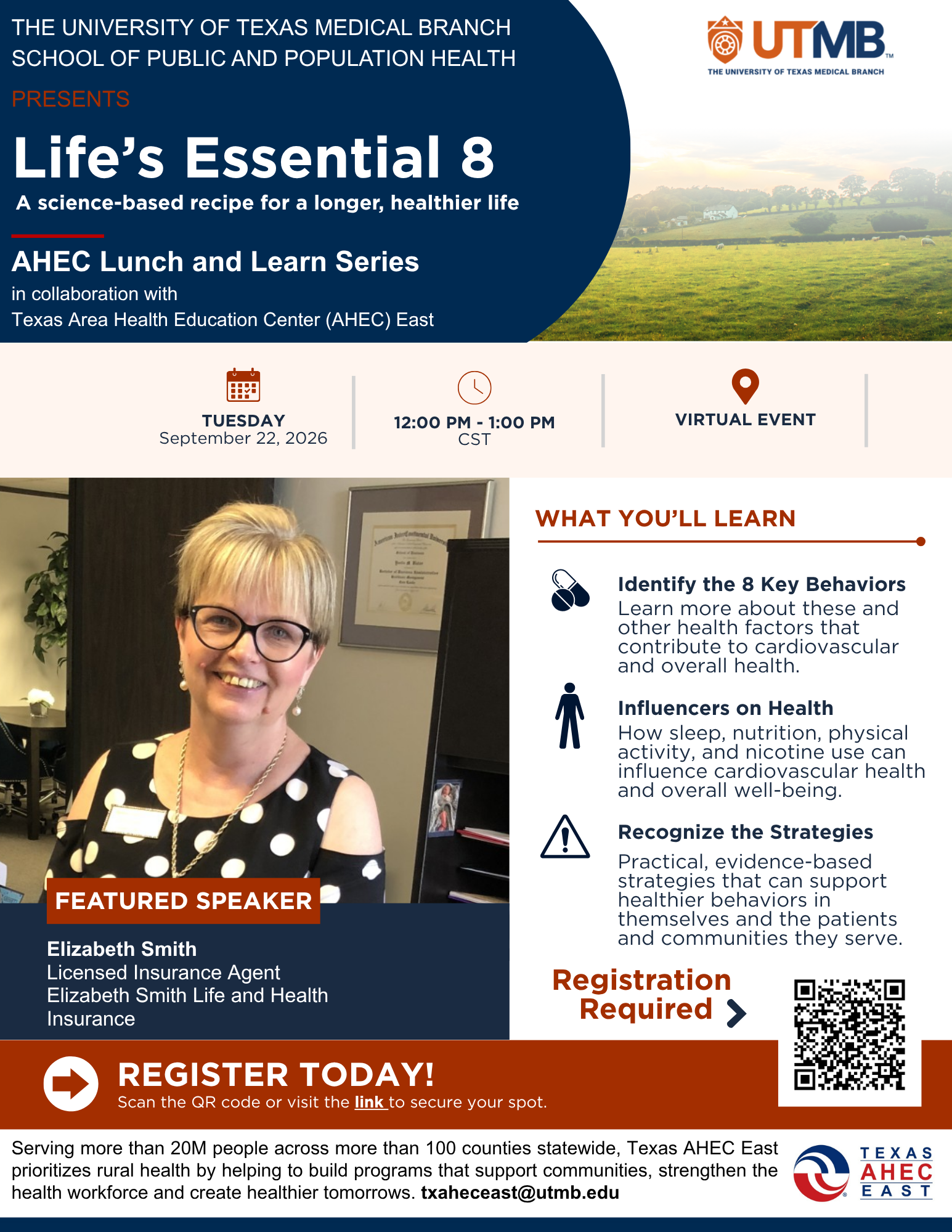 Texas AHEC East September 22 Virtual Learning Event