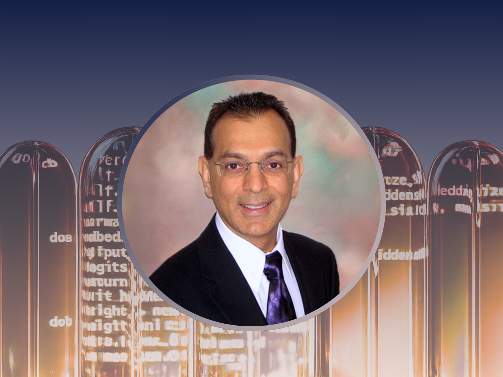 A stylized photo of Dr. Bhavnani's headshot