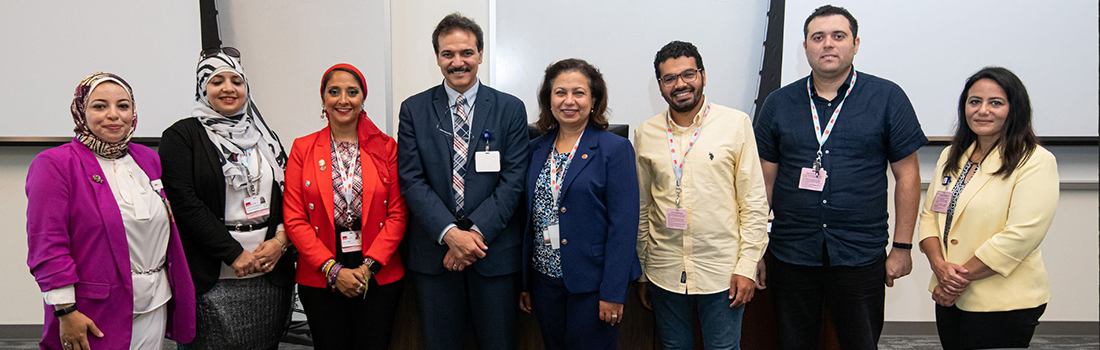 Dr. Hani Seraga and Dr. Hanaa with Egyptian Scholars