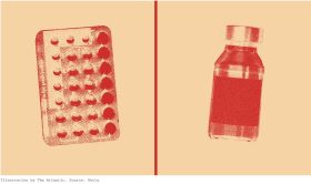 yellow and red color image of tray and tumbler