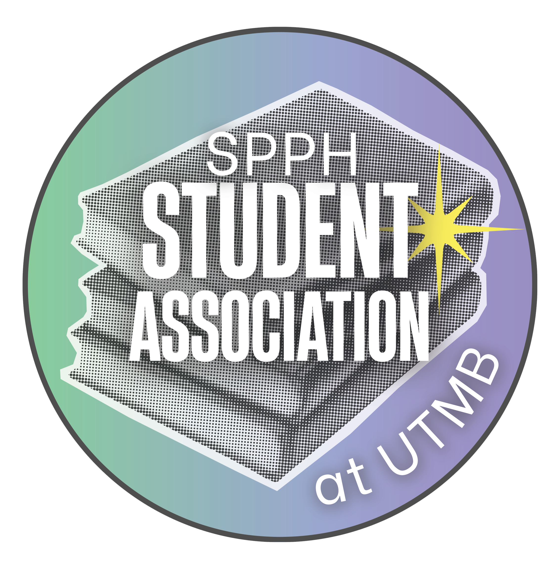 SPPH Student Association at UTMB logo: circular badge with stacked books and a star, with text reading SPPH Student Association at UTMB around the border
