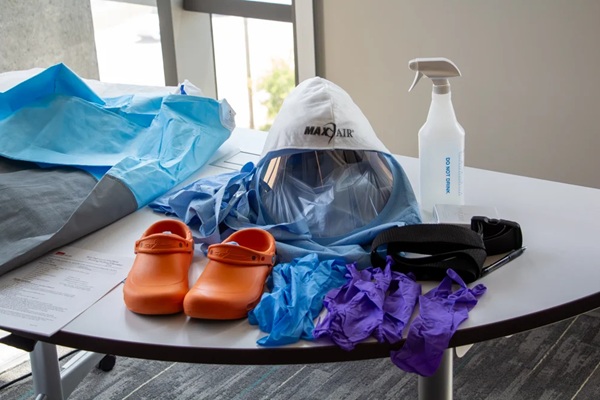 Max Air ppe supplies on table