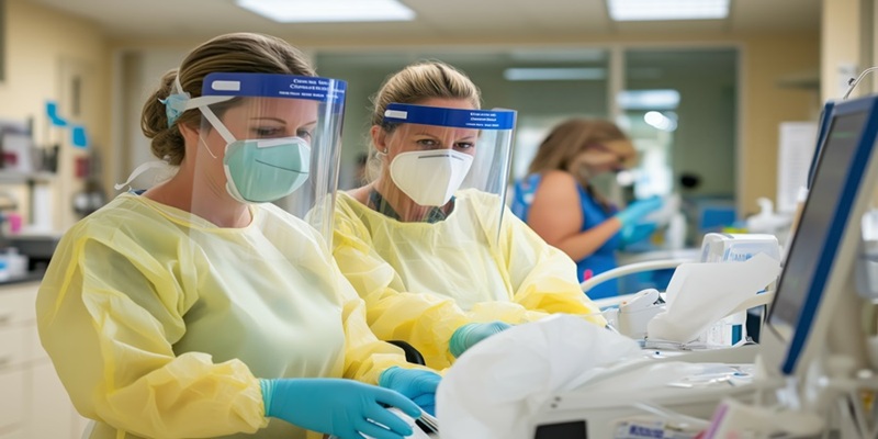 healthcare workers in ppe